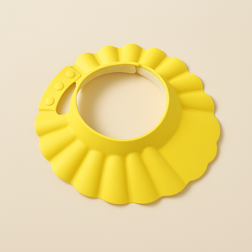 djustable Baby Shower Cap – Soft Padded, Waterproof, Splash-Proof Bath Shield with Breathable Mesh & Ear Protection | Lightweight, Flexible Shampoo Visor (Yellow/Blue/Pink)