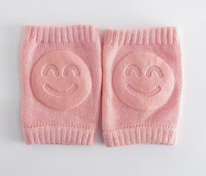 Baby Knee & Elbow Pads – Soft Pastel Safety Guards for Crawling & Walking (0–1 Years) | Non-Toxic, Durable, Fun Smiley Design
