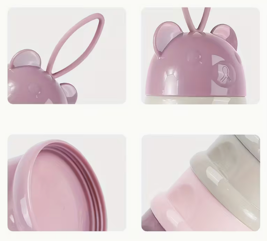 Baby Portable Milk Powder & Food Storage Box – Multi-Layer Baby Formula Container | Cute Design | Non-Toxic Plastic | Green